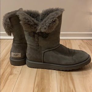 Gray UGG Bailey Button II Boots
